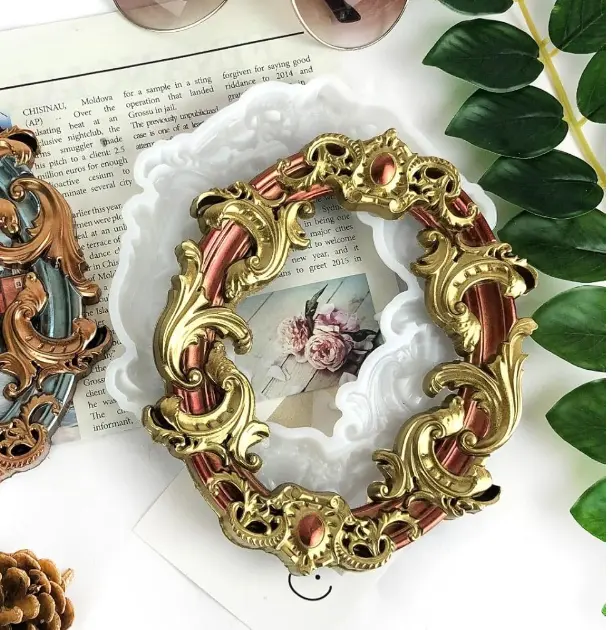 Large Detailed Vintage Frame silicone mould style 2