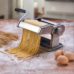 Stainless Steel Manual Machine Roller Maker with 9 Thickness Settings for Dough Cutter,fondant,Clay,Spaghetti,Fettuccine Lasagne etc