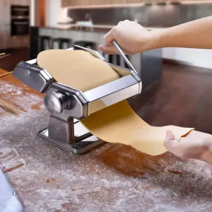Stainless Steel Manual Machine Roller Maker with 9 Thickness Settings for Dough Cutter,fondant,Clay,Spaghetti,Fettuccine Lasagne etc