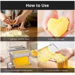 Stainless Steel Manual Machine Roller Maker with 9 Thickness Settings for Dough Cutter,fondant,Clay,Spaghetti,Fettuccine Lasagne etc