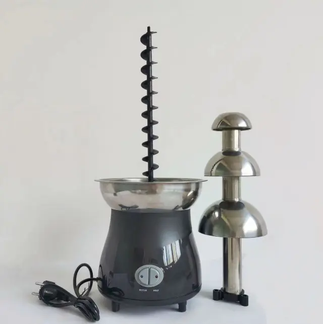 Fountain for Party Stainless Steel Melting Heating Machine Pot for Cheese,Chocolate Fondue 1 Lts 3 Tier Melt Dipping Machine Warmer