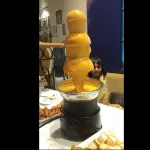 Fountain for Party Stainless Steel Melting Heating Machine Pot for Cheese,Chocolate Fondue 1 Lts 3 Tier Melt Dipping Machine Warmer
