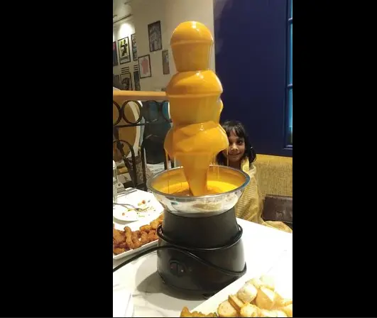 Fountain for Party Stainless Steel Melting Heating Machine Pot for Cheese,Chocolate Fondue 1 Lts 3 Tier Melt Dipping Machine Warmer