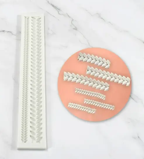 Leaf theme boarder Silicone Mould