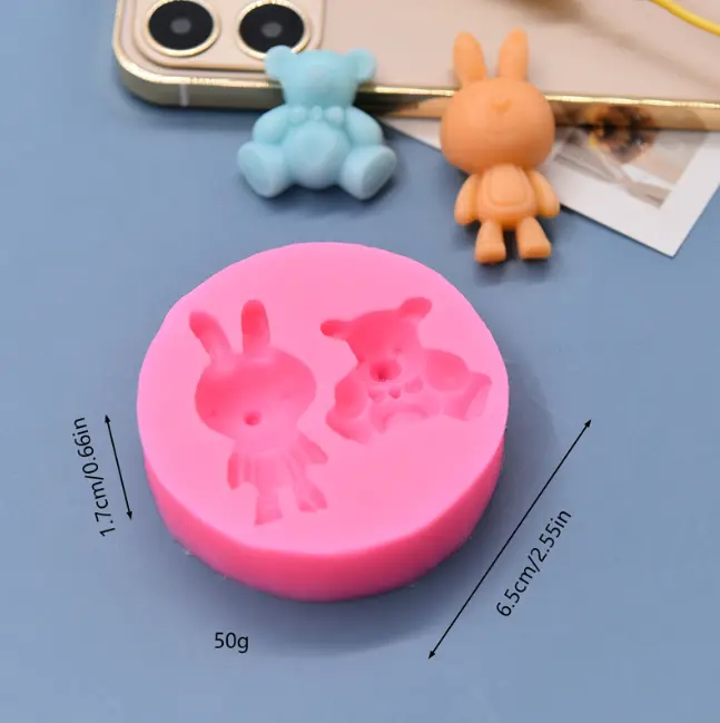 Easter Bunny & Teddy theme silicone mould