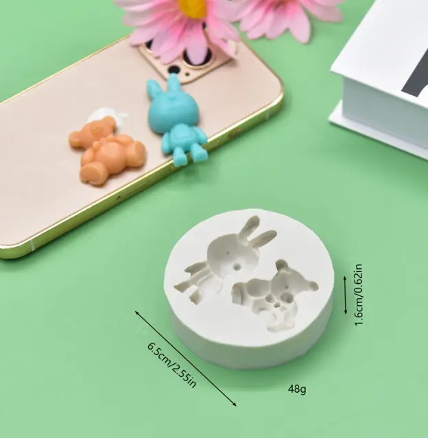 Easter Bunny & Teddy theme silicone mould