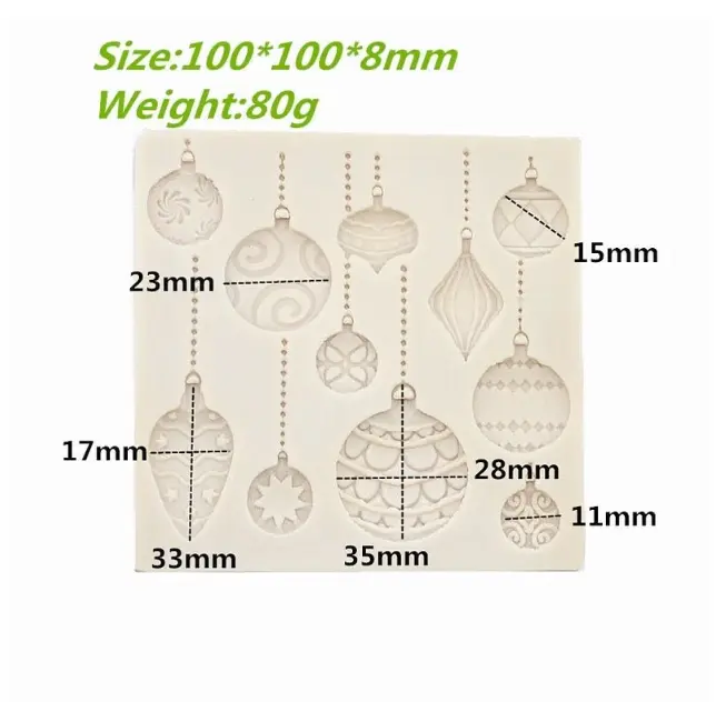 Christmas Ornament bulbs Bell silicone mould