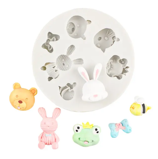 Animal faces silicone mould