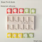 Flag Banner shaped Alphabet and Number silicone mould set