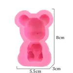 3D Teddy Bear Holding heart silicone mould Style 2