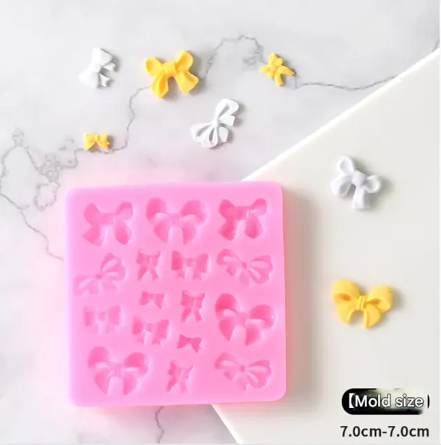 Detailed Mini Bow silicone mould Style 6