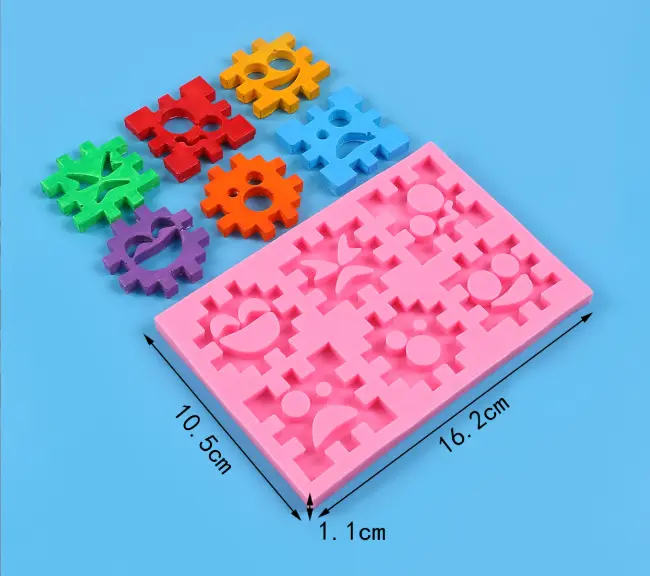 Smiley face multiple expressions puzzle silicone mould