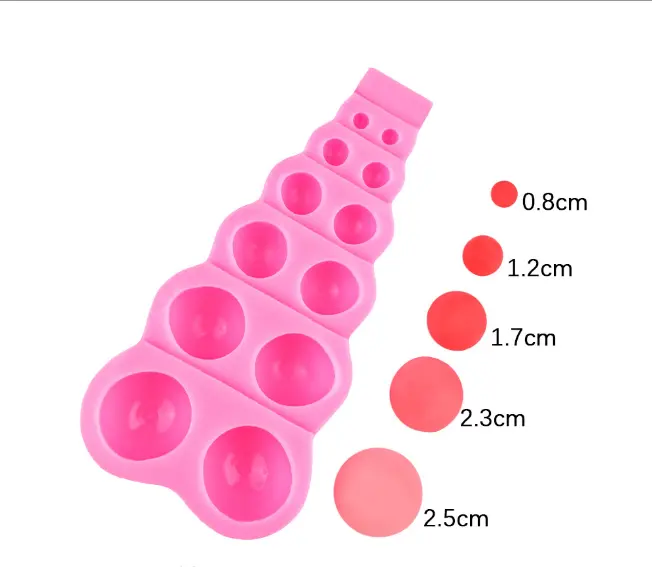 3D Half Round Pearl Silicone mould Style 2