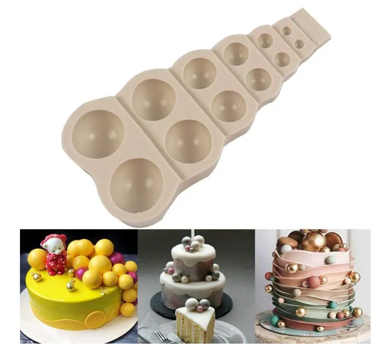 3D Half Round Pearl Silicone mould Style 2
