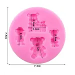 4 Cavity Cute Teddy Bear theme silicone mould