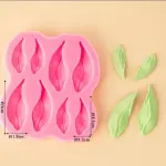 3D Tulip flower and leaf silicone mould set (2 pcs)