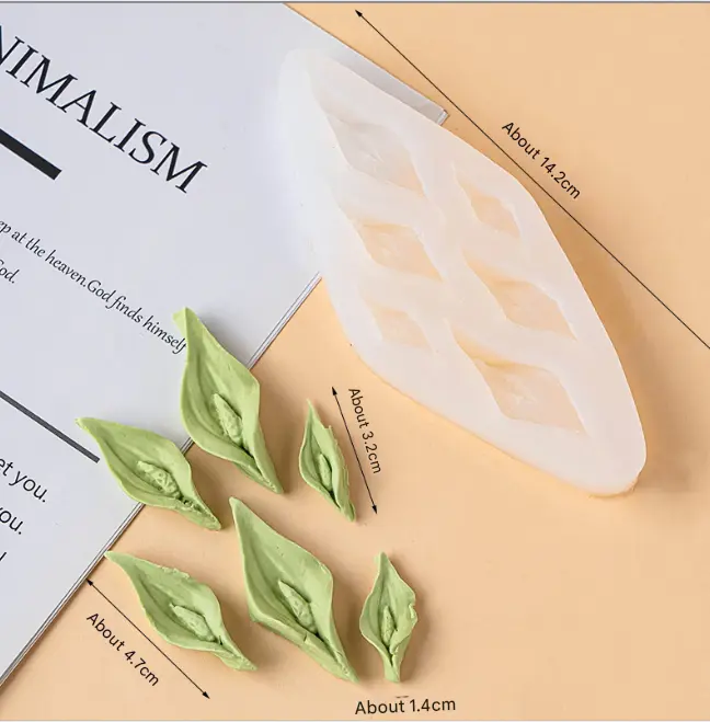 6 Cavity 3D Calla Lily flower silicone mould
