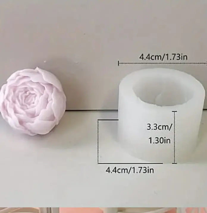 3D Peony Rose Flower silicone mould style 4