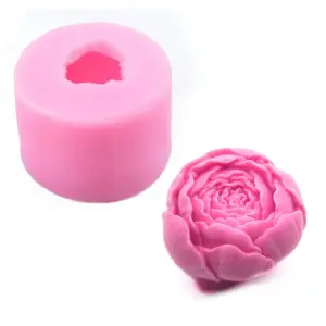 3D Peony Rose Flower silicone mould style 4