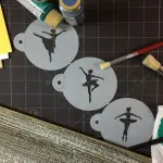 3 pcs Ballet Dancing Girl Decoration icing Stencils set