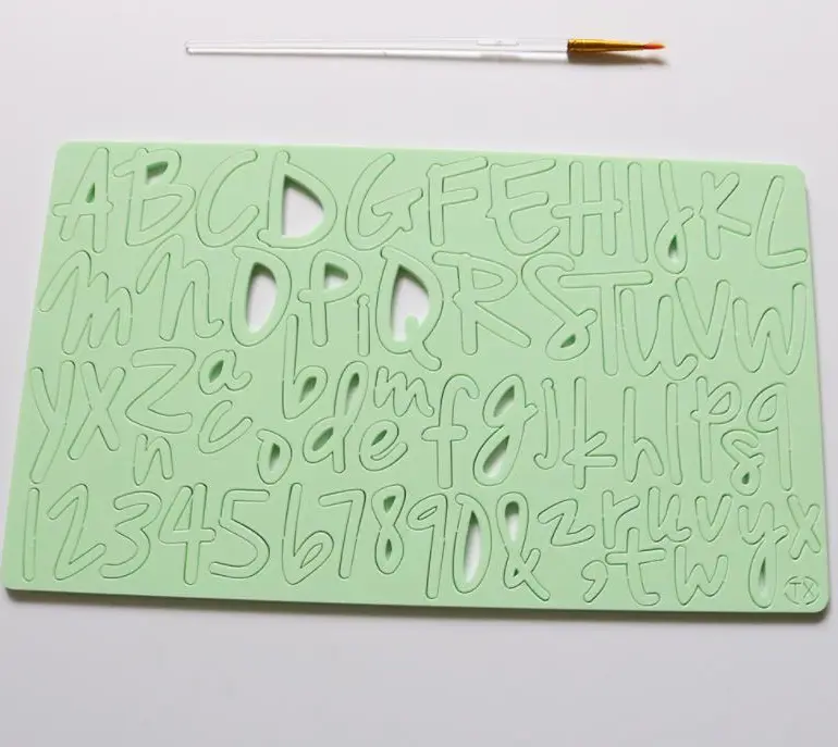 Upper & Lower Case Alphabet and Number Acrylic Diy Stamp Embossed Fondant Cake Decorating