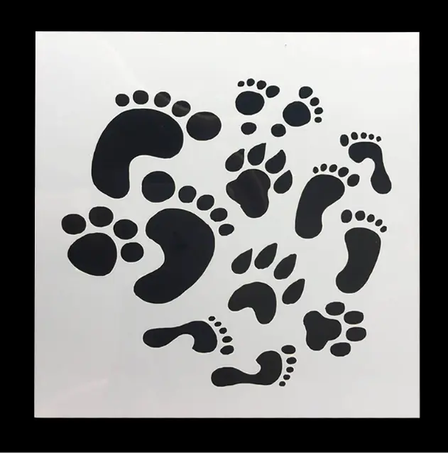 Baby Feet theme Decoration icing Stencils