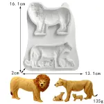 Lion and lioness Jungle animal silicone mould