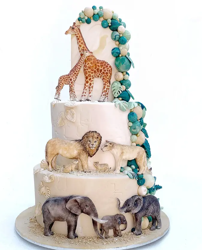 Lion and lioness Jungle animal silicone mould
