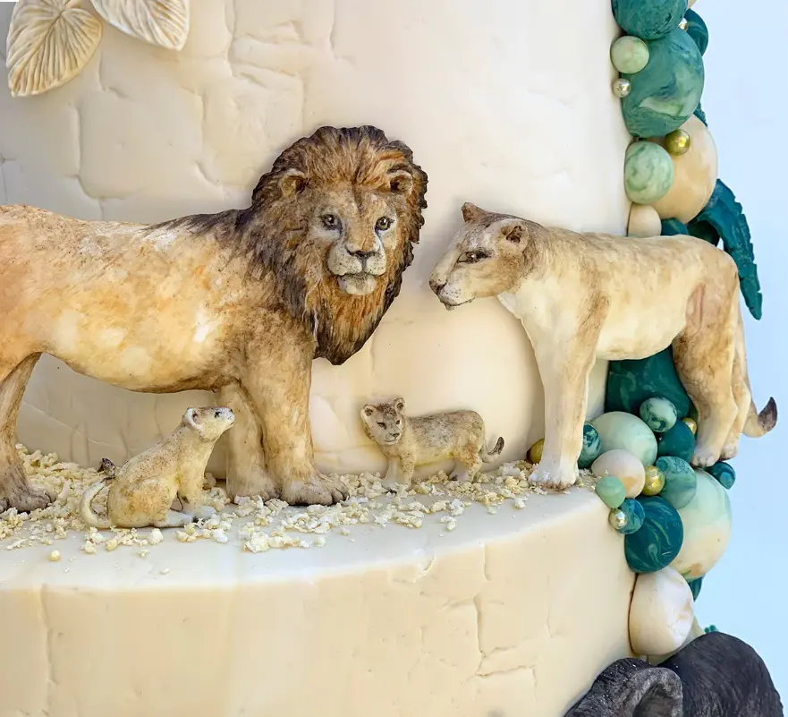Lion and lioness Jungle animal silicone mould