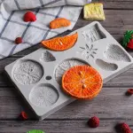 Realistic Full-Size Fruit 3D Strawberry Lemon Kiwi Tangerine Slice Silicone Mould