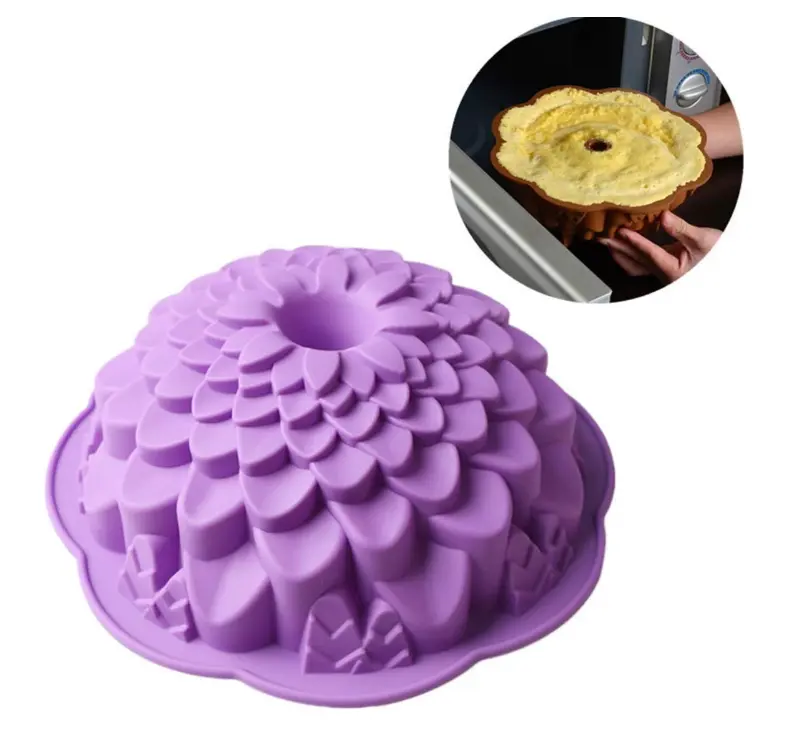 Silicon Flower Bundt Silicone Cake Mould Entremet Cake Mold Gelatin Jello Baking Silicone Mould