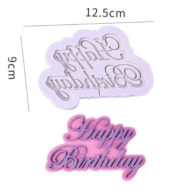 Happy birthday Design DIY Silicone Mould Style 3