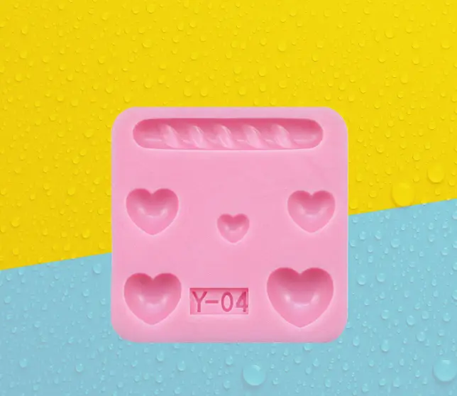 Miniature Hearts and Bread Silicone Mould