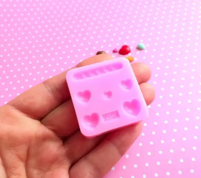 Miniature Hearts and Bread Silicone Mould