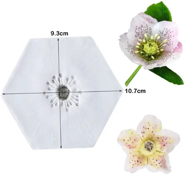 Stamen Anemone Daisy Briar Flower Heart Silicone Mould