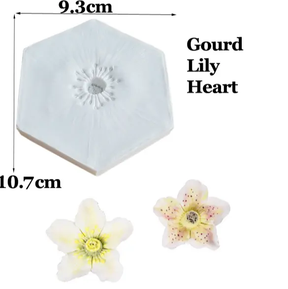 Stamen Anemone Daisy Briar Flower Heart Silicone Mould