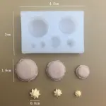 Mini Macaron and whipped cream Silicone mould