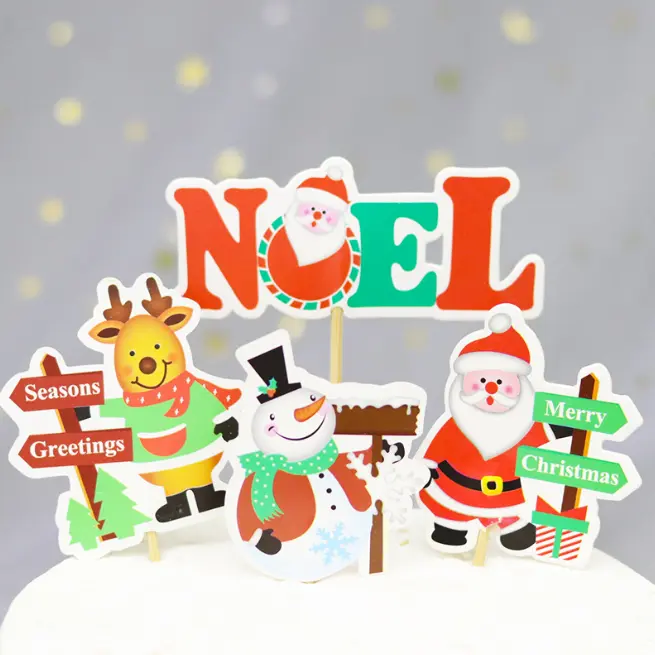 24 pcs Christmas Theme cake cupcake topper set (Style 14)