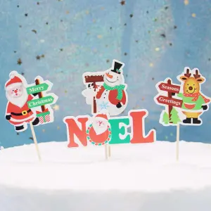 24 pcs Christmas Theme cake cupcake topper set (Style 14)