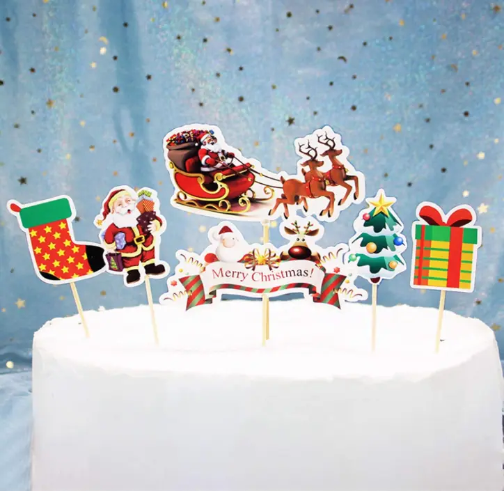 24 pcs Christmas Theme cake cupcake topper set (Style 15)