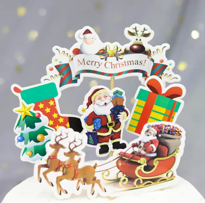 24 pcs Christmas Theme cake cupcake topper set (Style 15)