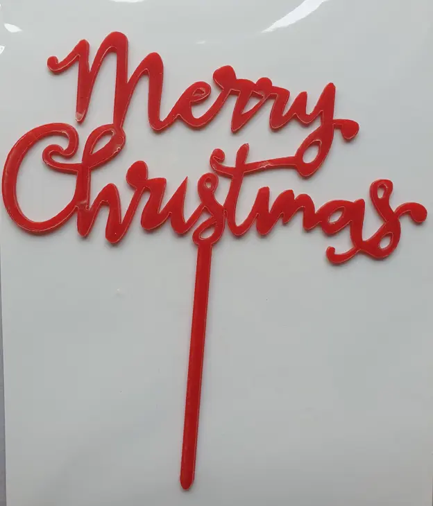 1 pcs Merry Christmas acrylic cake topper Style 25