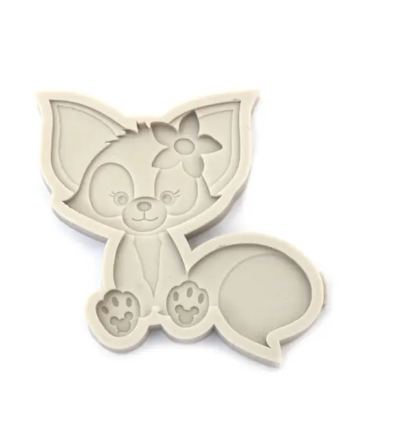 Cute Fox cartoon silicone mould Style 1