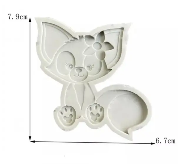 Cute Fox cartoon silicone mould Style 1