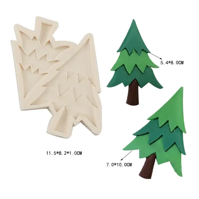 2 Cavity Christmas Tree silicone mould