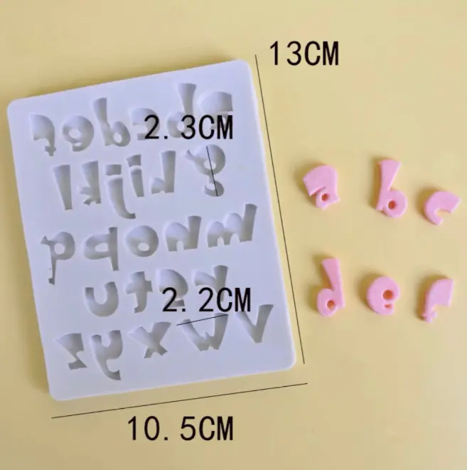 Fly Leaf Creative Letter Alphabet Silicone mould