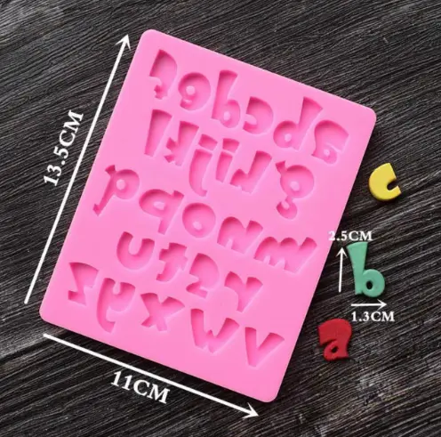 Fly Leaf Creative Letter Alphabet Silicone mould