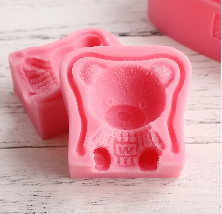 3D Teddy Bear Silicone Mould- for Candle, Fondant, Chocolate