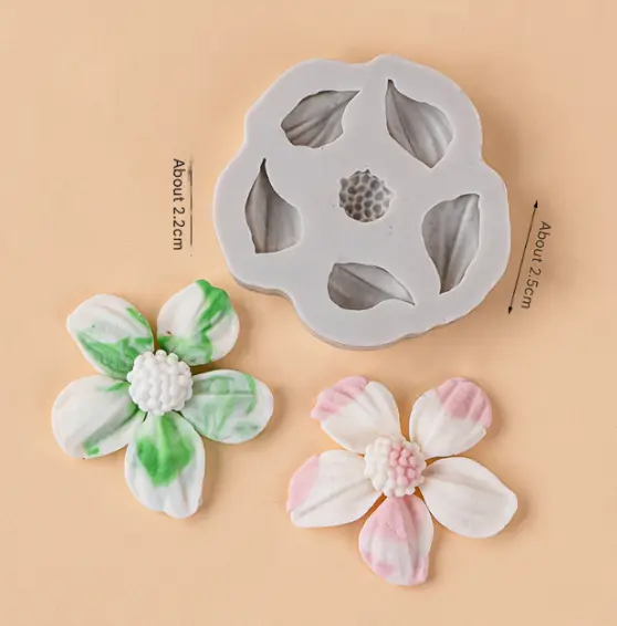 2 pcs 3D Tulip Flower silicone Mould set