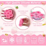 2 pcs 3D Tulip Flower silicone Mould set